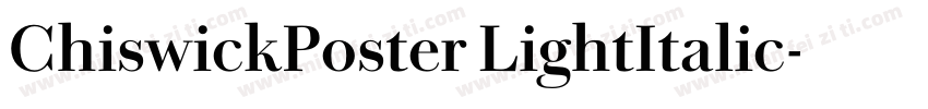 ChiswickPoster LightItalic字体转换